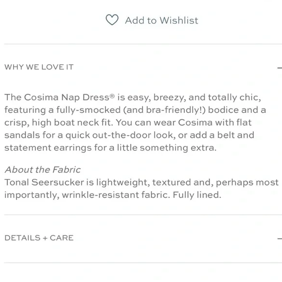 Hill House Cosima Nap dress. Chocolate Tonal Seersucker. XL. NWT - Picture 5 of 8